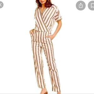 MAJE "Pieni" Striped Jumpsuit